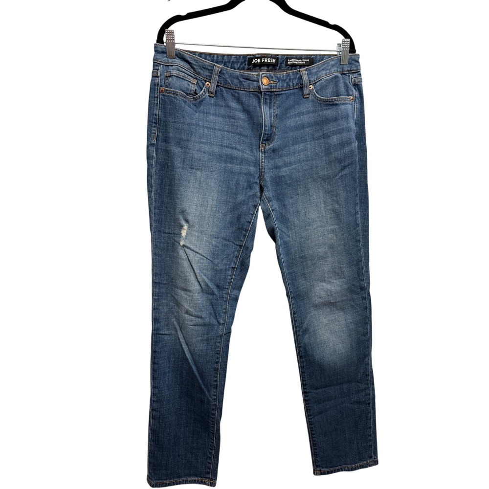 Joe Fresh Slim Boyfriend Jeans Medium Wash Blue Denim Women's Size 28 / 6